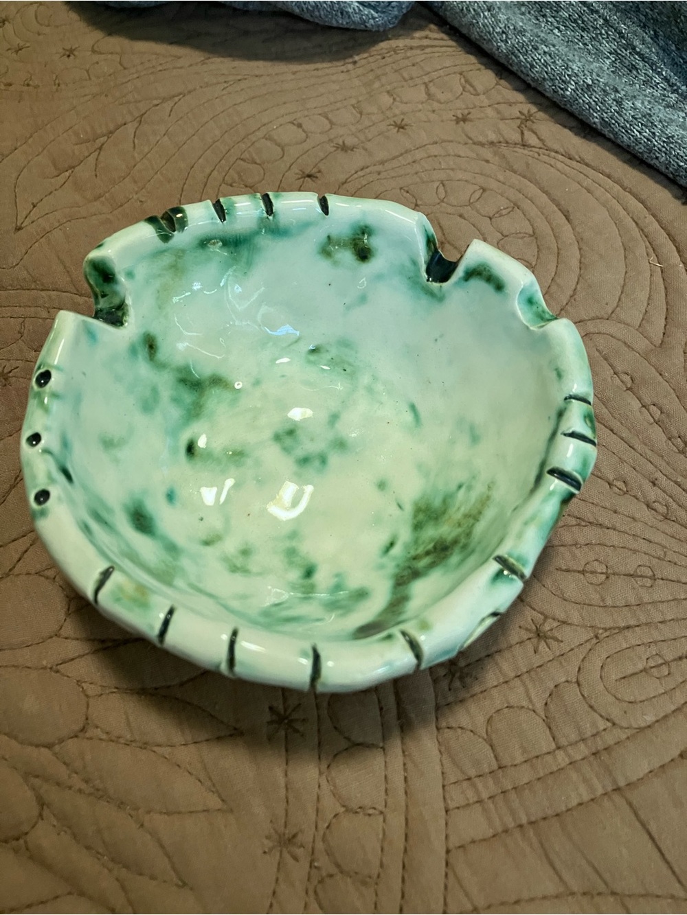 Vintage Handcrafted Ceramic Ashtray